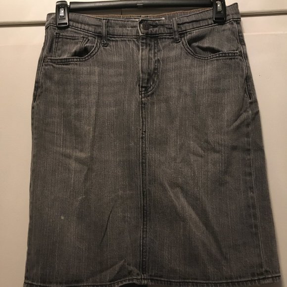 Old Navy Dresses & Skirts - Old Navy Washed Out Black Pencil Jean Skirt